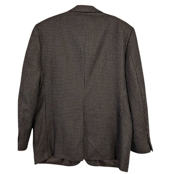 Hardy Aimes Mens Wool Houndstooth Blazer Size 42R - Picture 2 of 9